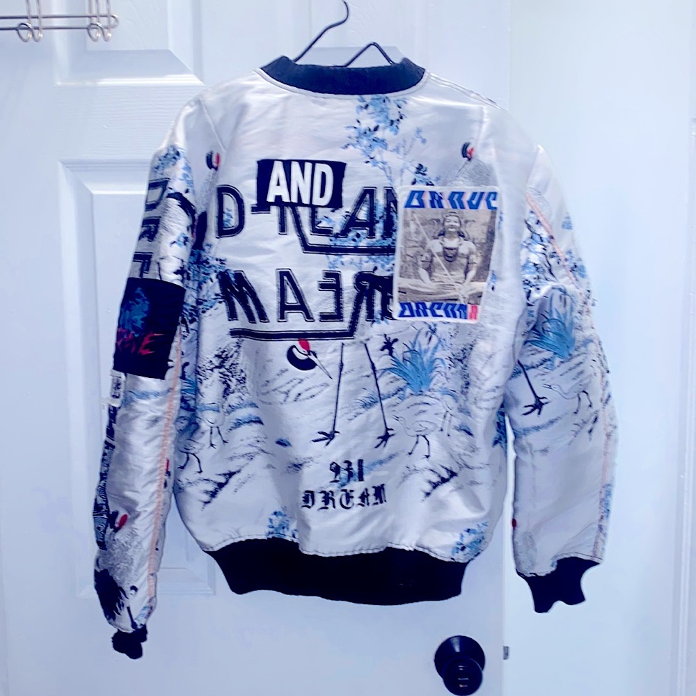 DIESEL Denim J-enka Bomber Jacket in White for Men